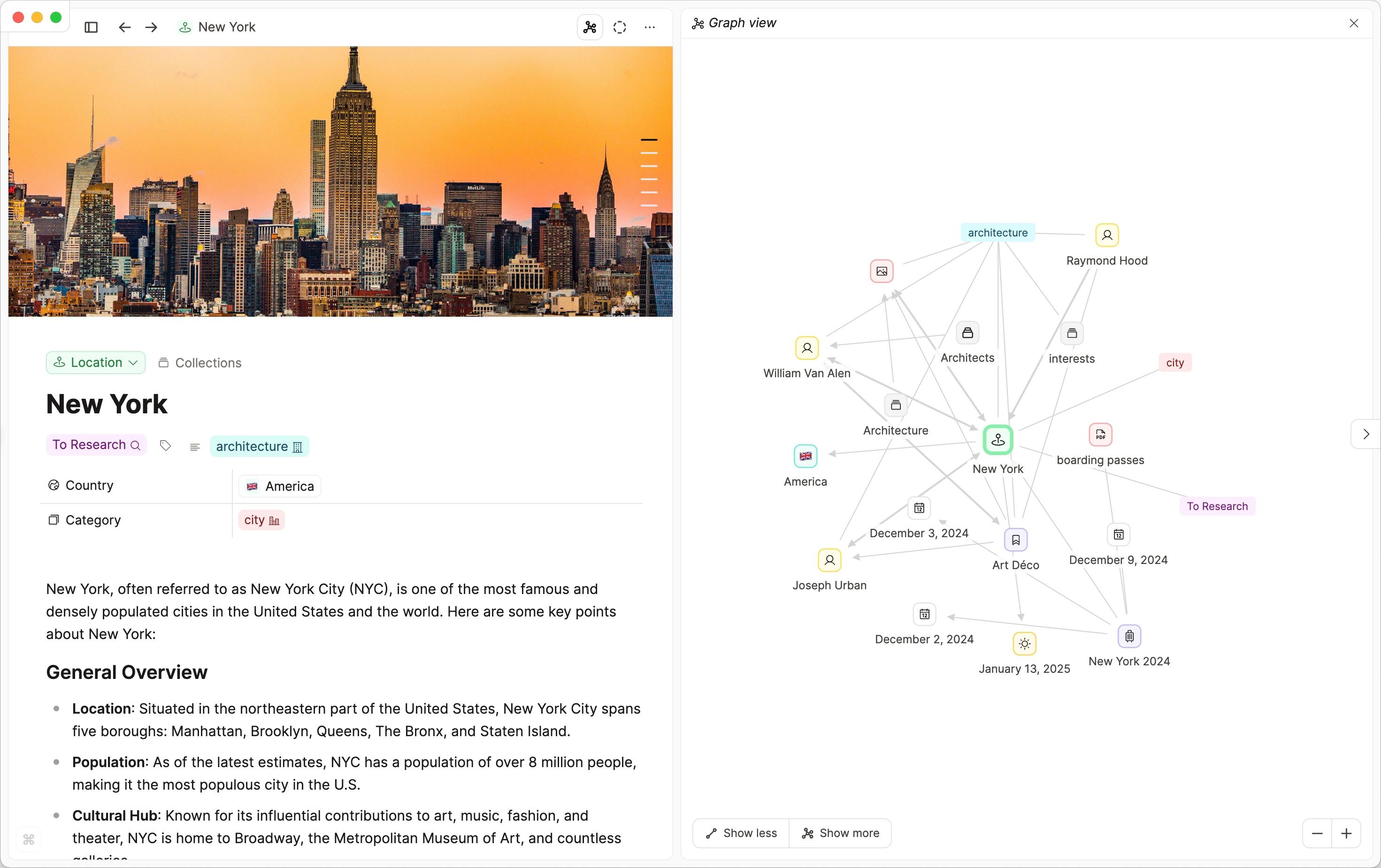 Graph view