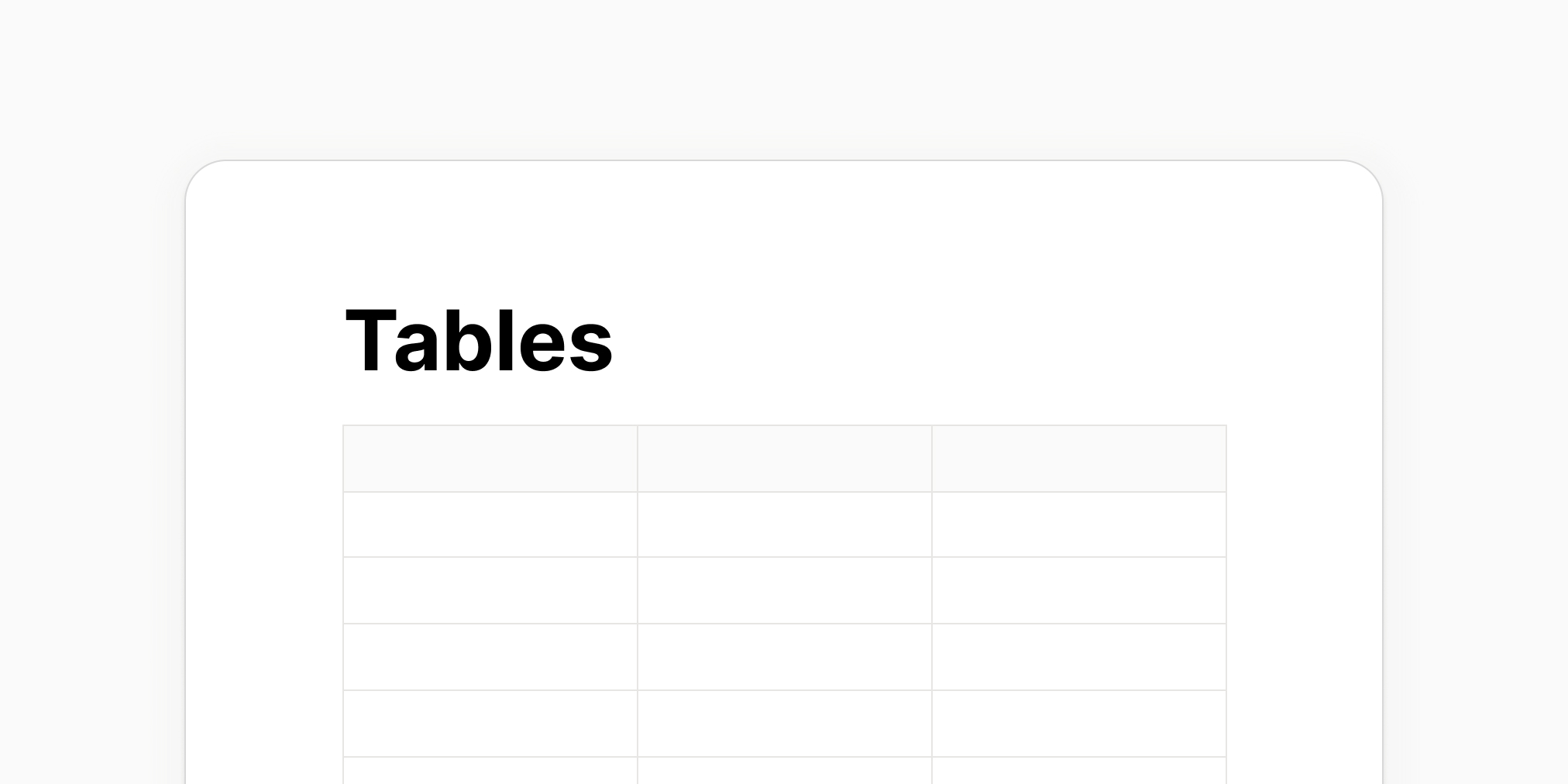 How we developed tables in Capacities