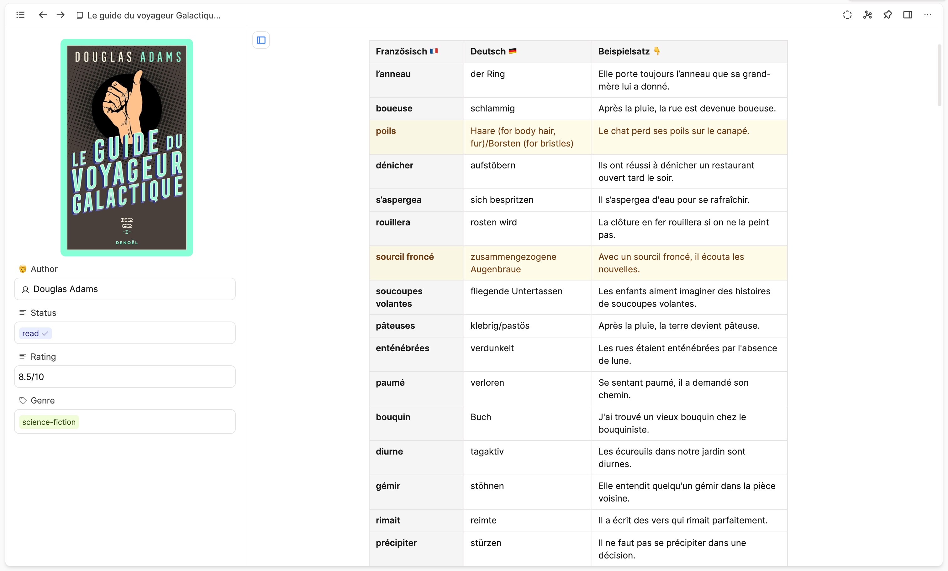 Learning new vocab