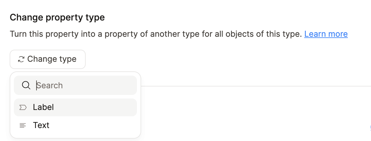 label type