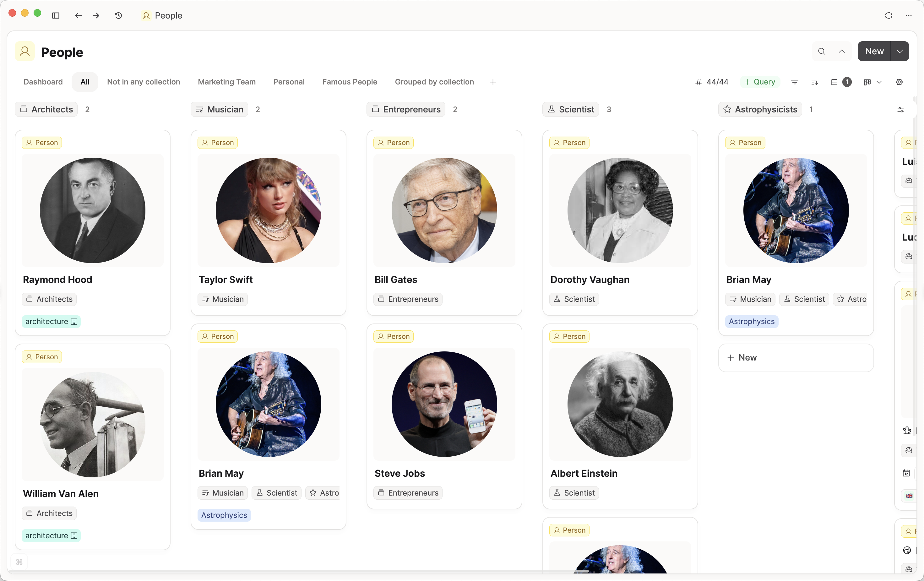 grouping and kanban