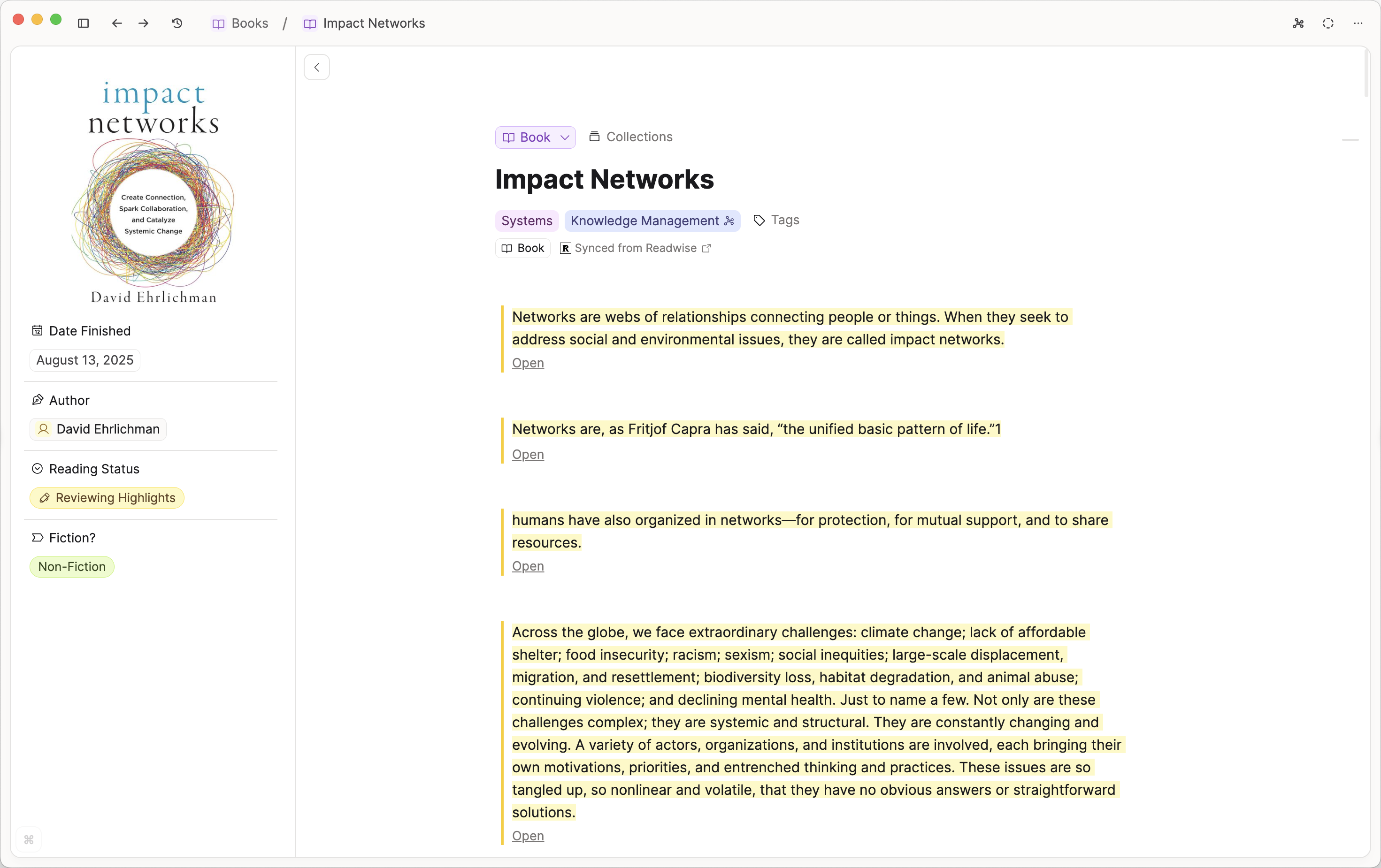 Readwise highlights