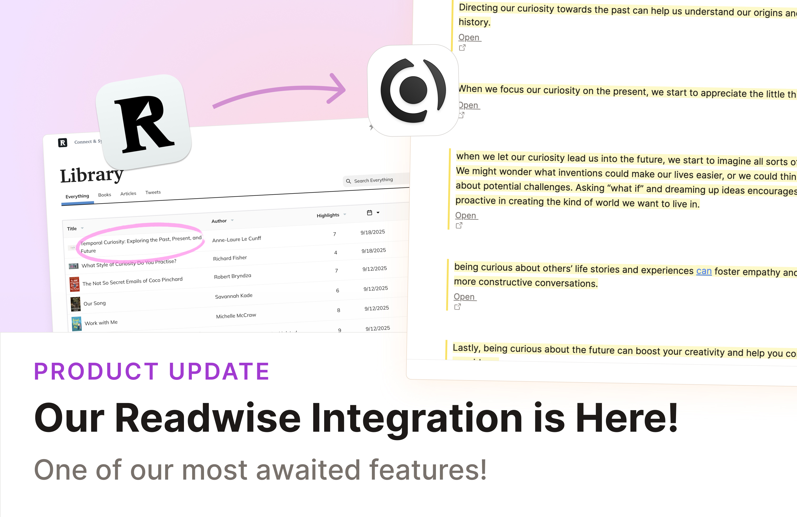 Our Readwise Integration is Here