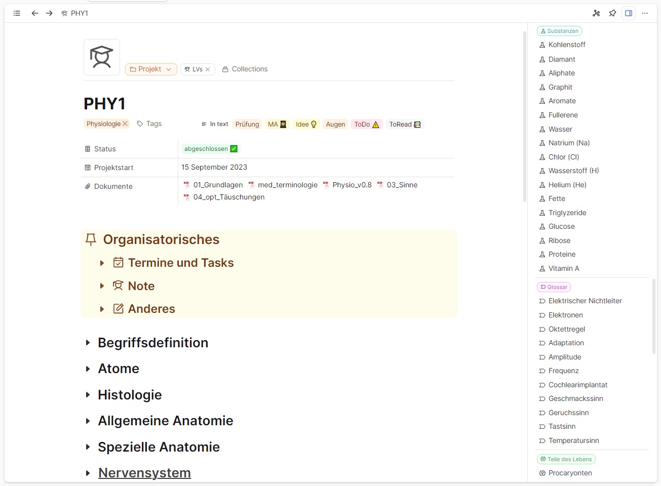 Links overview